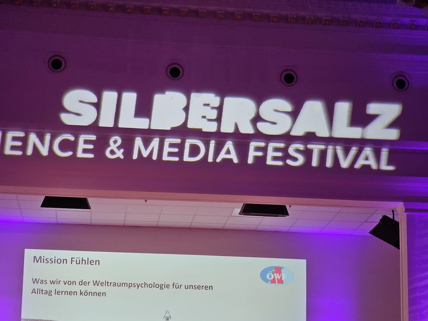 Auftritt beim SILBERSALZ Science & Media Festival