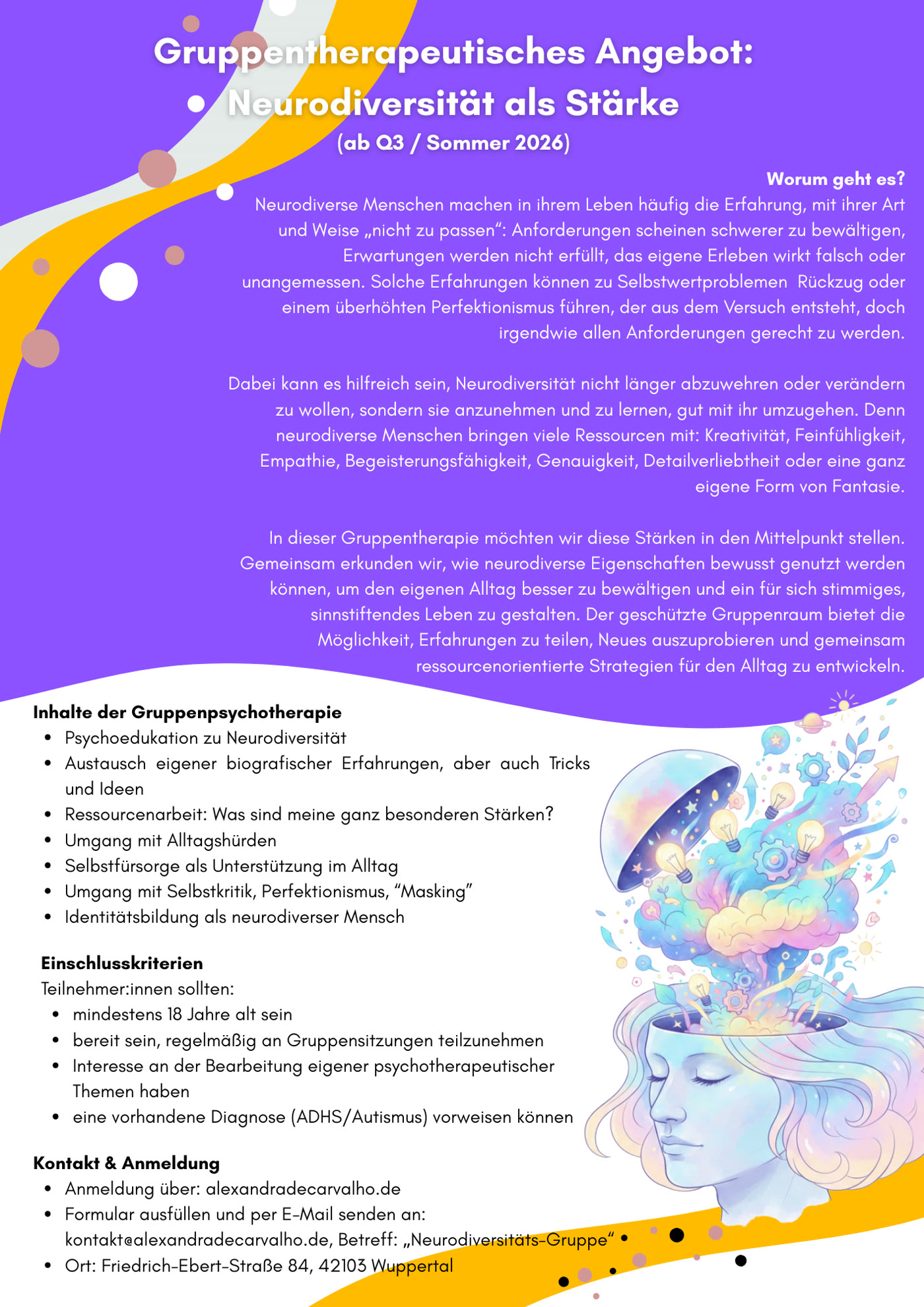 Flyer: Neurodiversit&auml;t als St&auml;rke